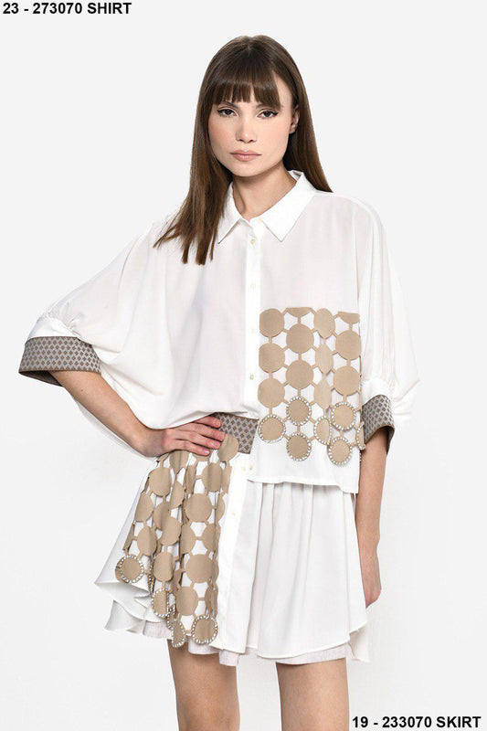 Shirt Shiffon Circles