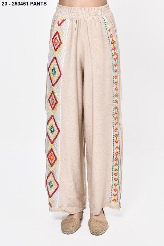 Pants DQ Beige Orange Line Sides