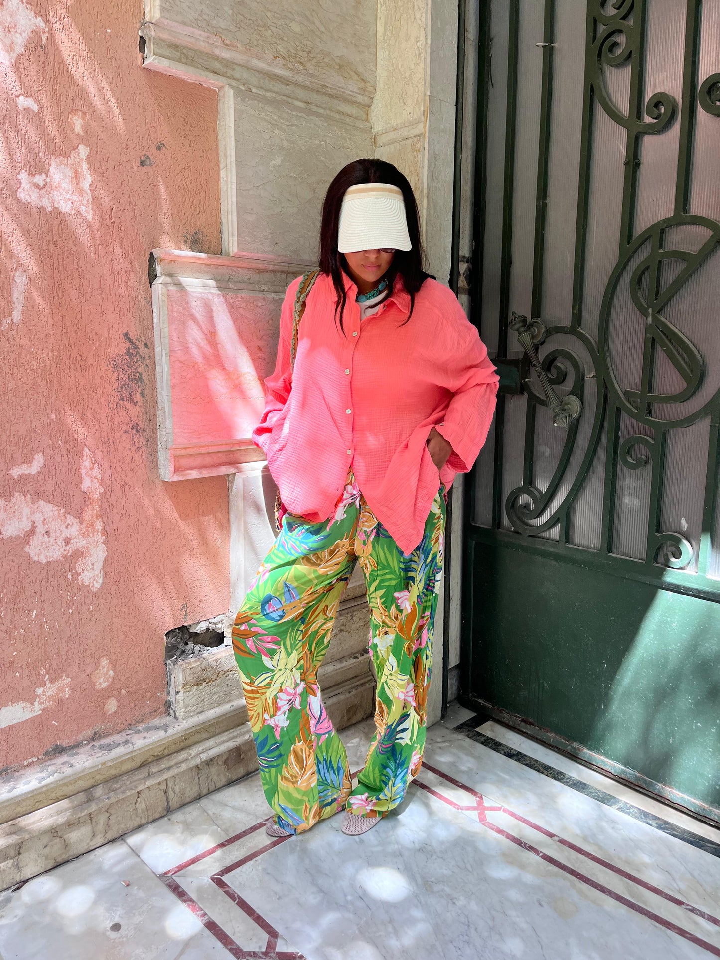 Pants Flora Rosa Green