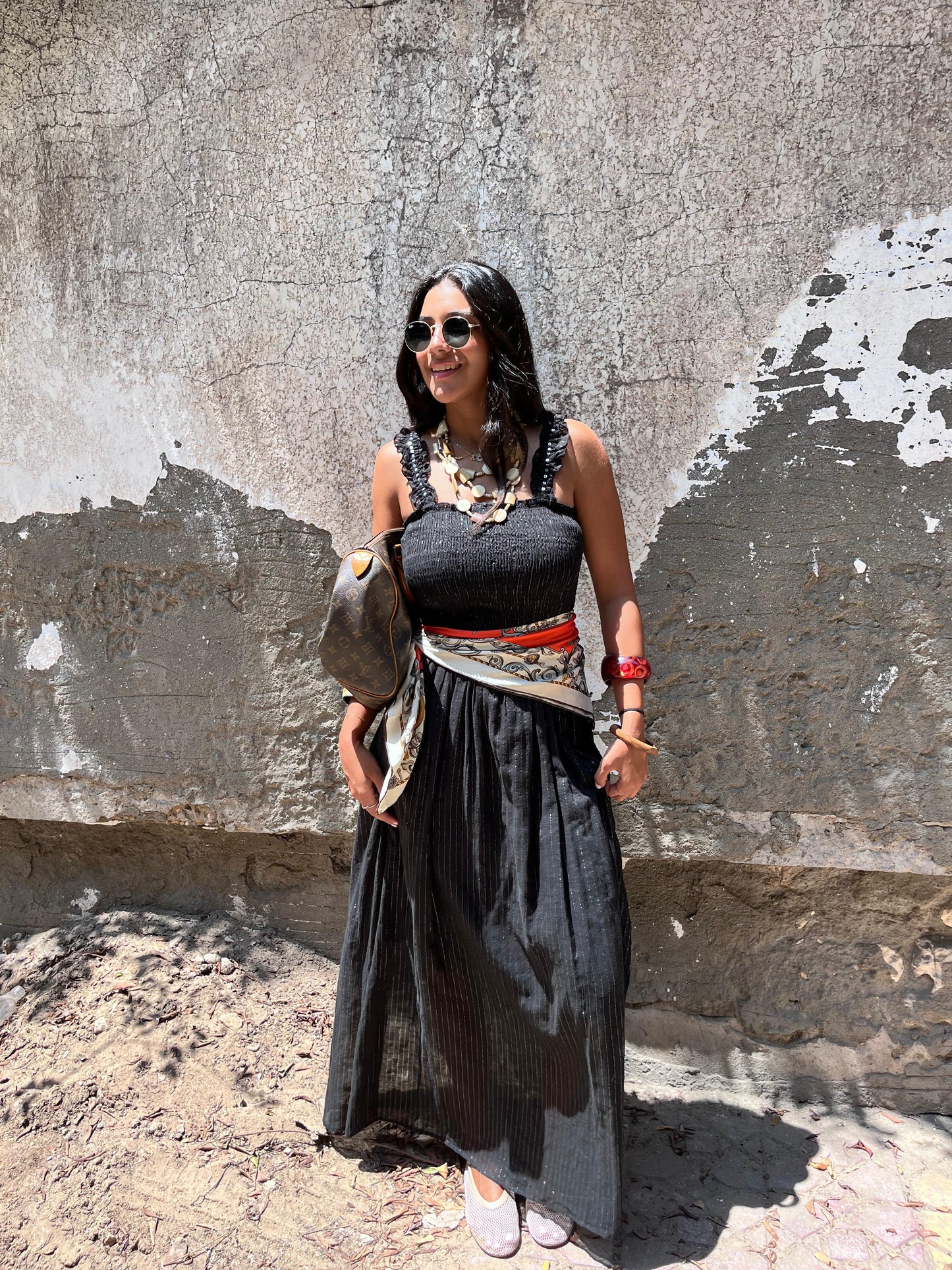 Dress Black Stripe