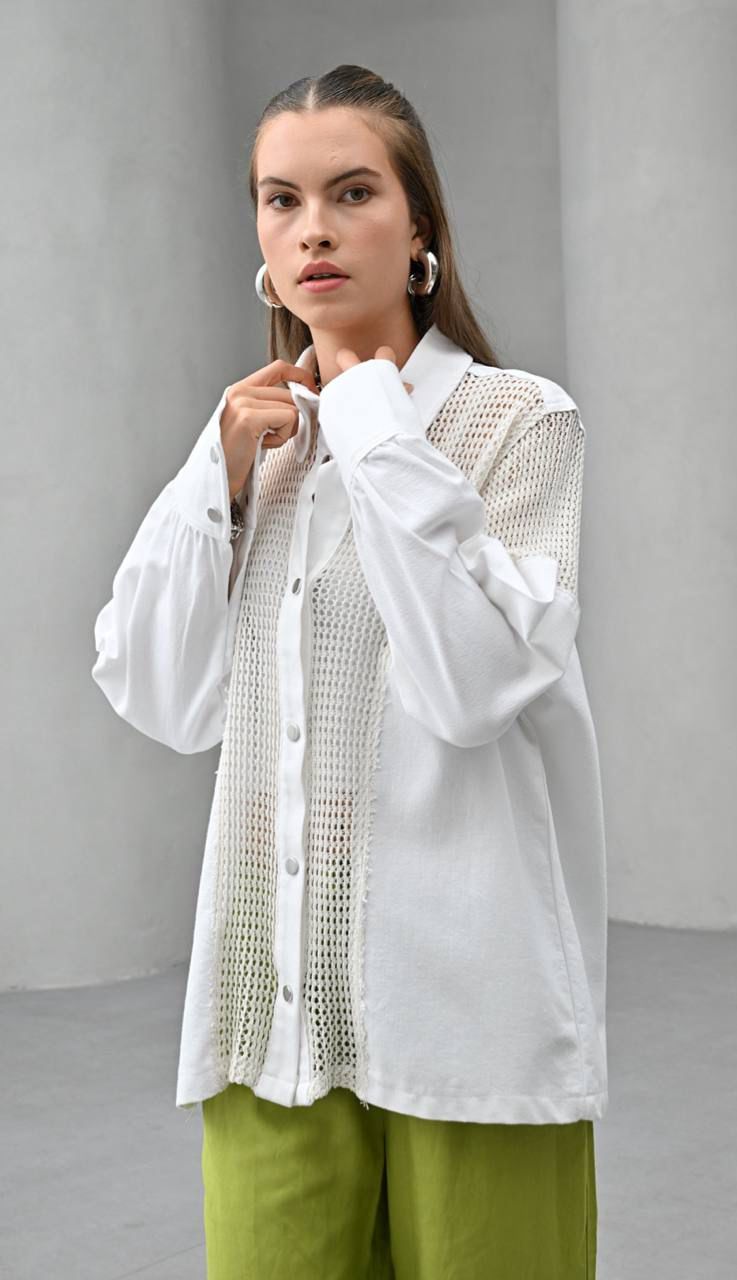Jacket x Crochet Offwhite