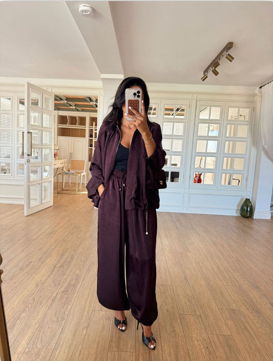 Burgundy Set Silk