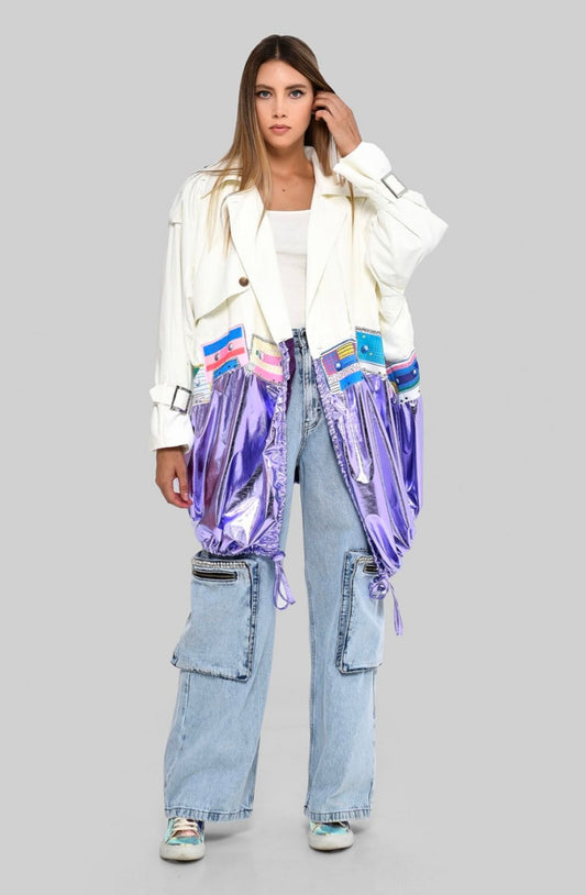 Trench White x Purple