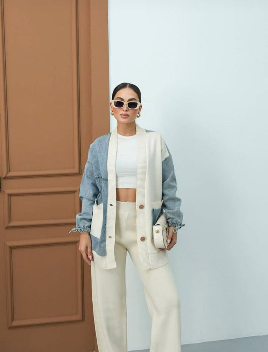 Half and Half Denim Mix Blue