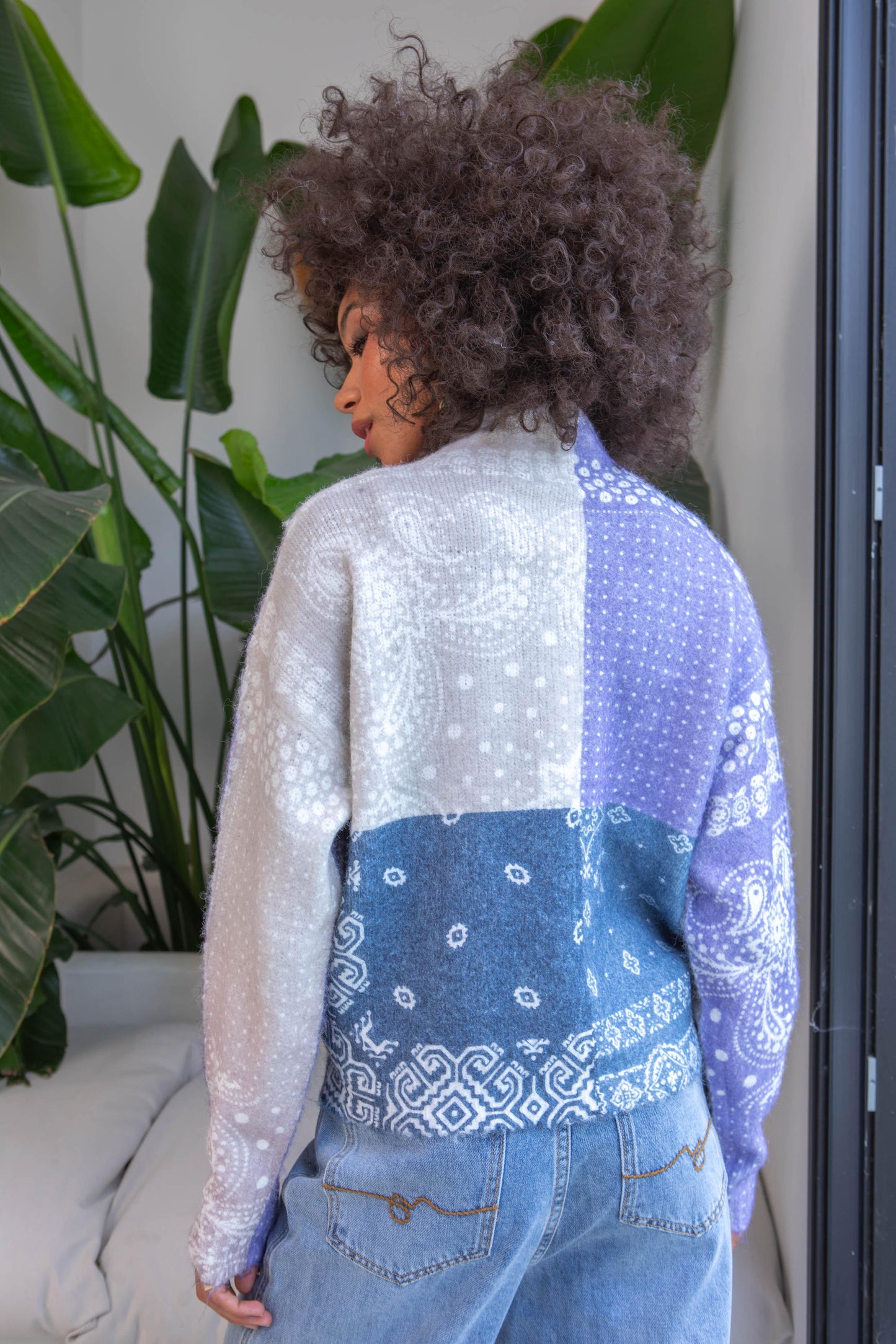 Blue Bandana Knit