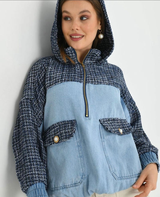 Denim Sweater