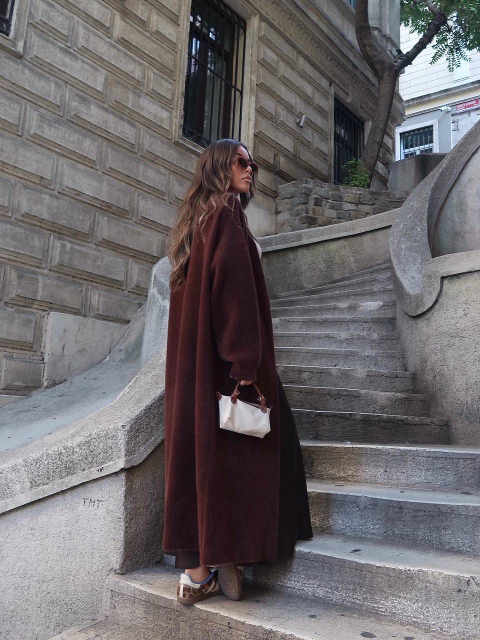 Brown Fur Cardigan