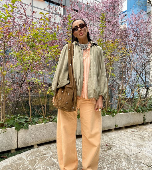 Olive Bomber Silk