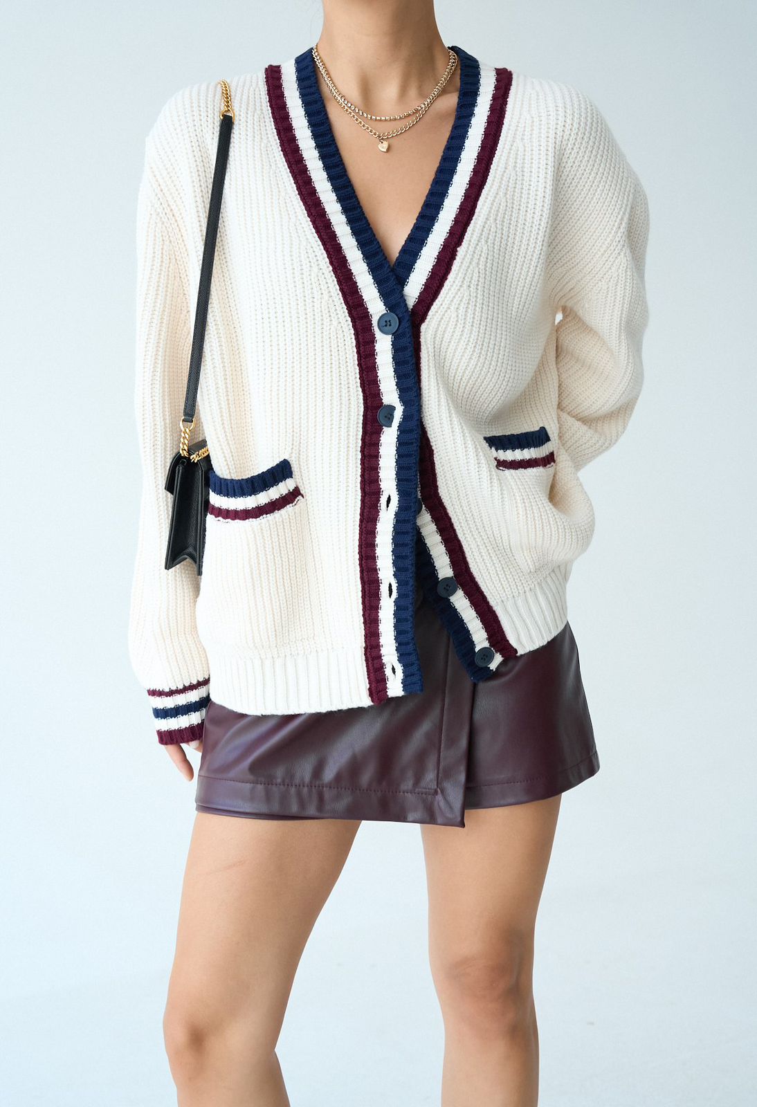Cardigan Knitted 2 Lines