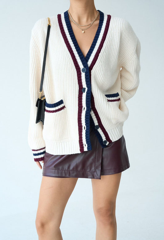 Cardigan Knitted 2 Lines