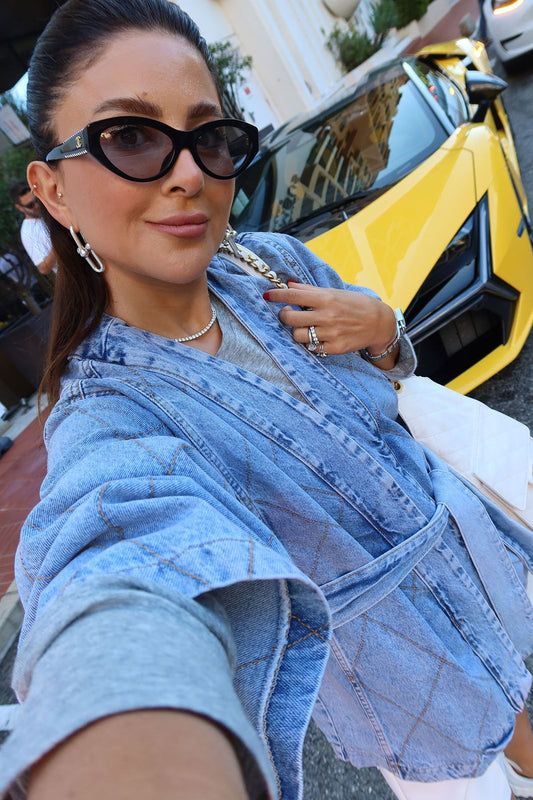 Denim Jacket Brown Lines