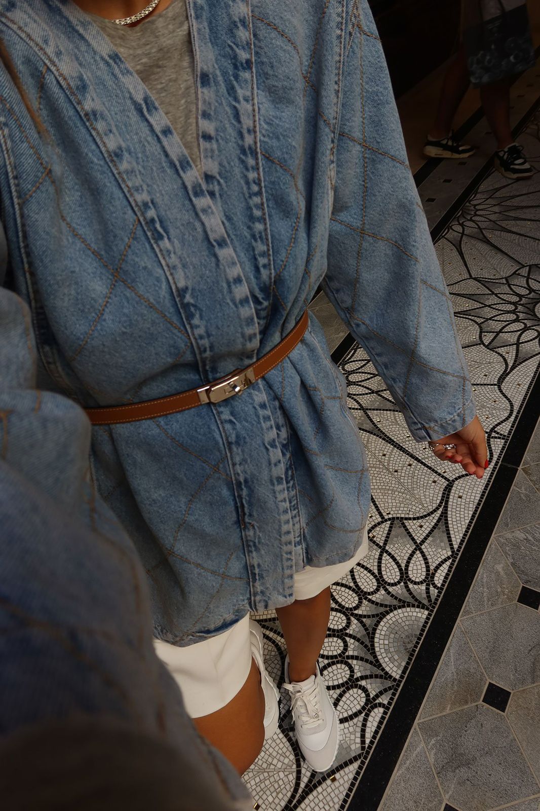 Denim Jacket Brown Lines
