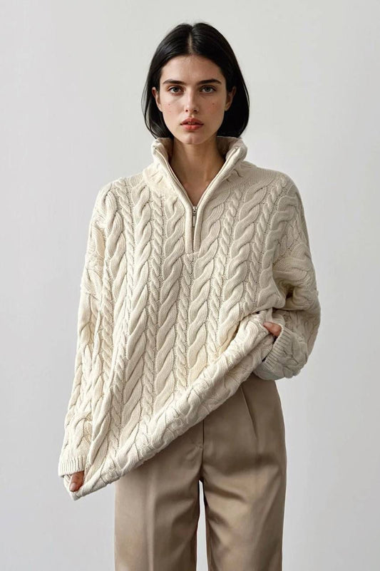 Off White Zipper Knit