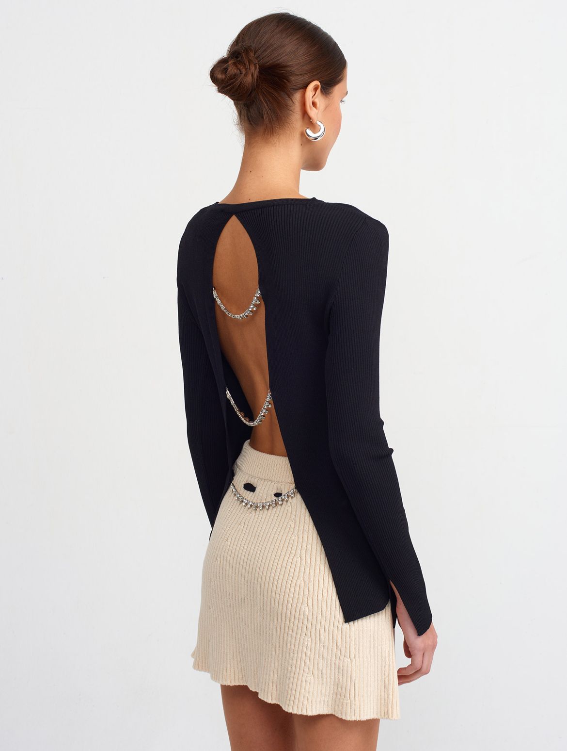 Knit Backless Black