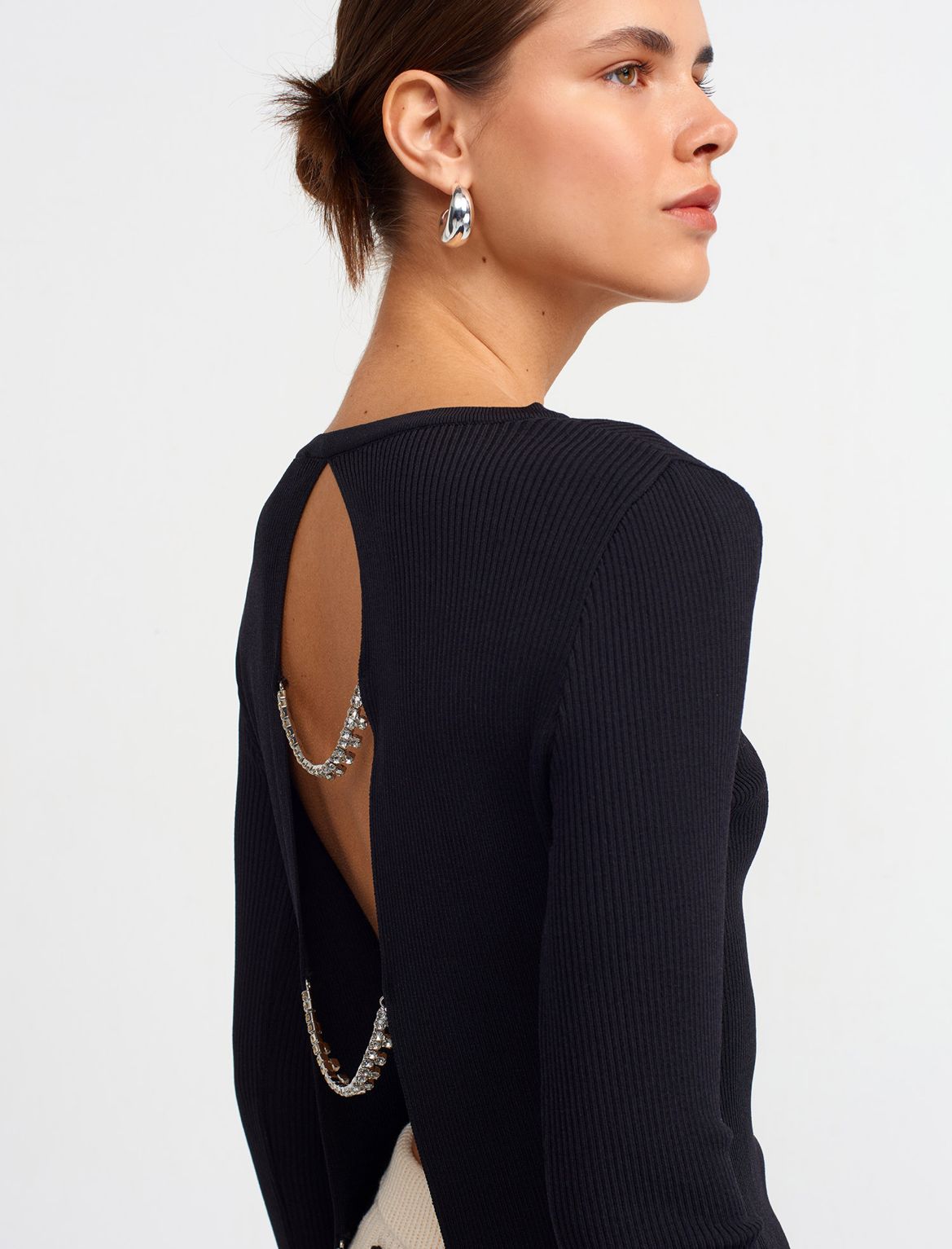 Knit Backless Black