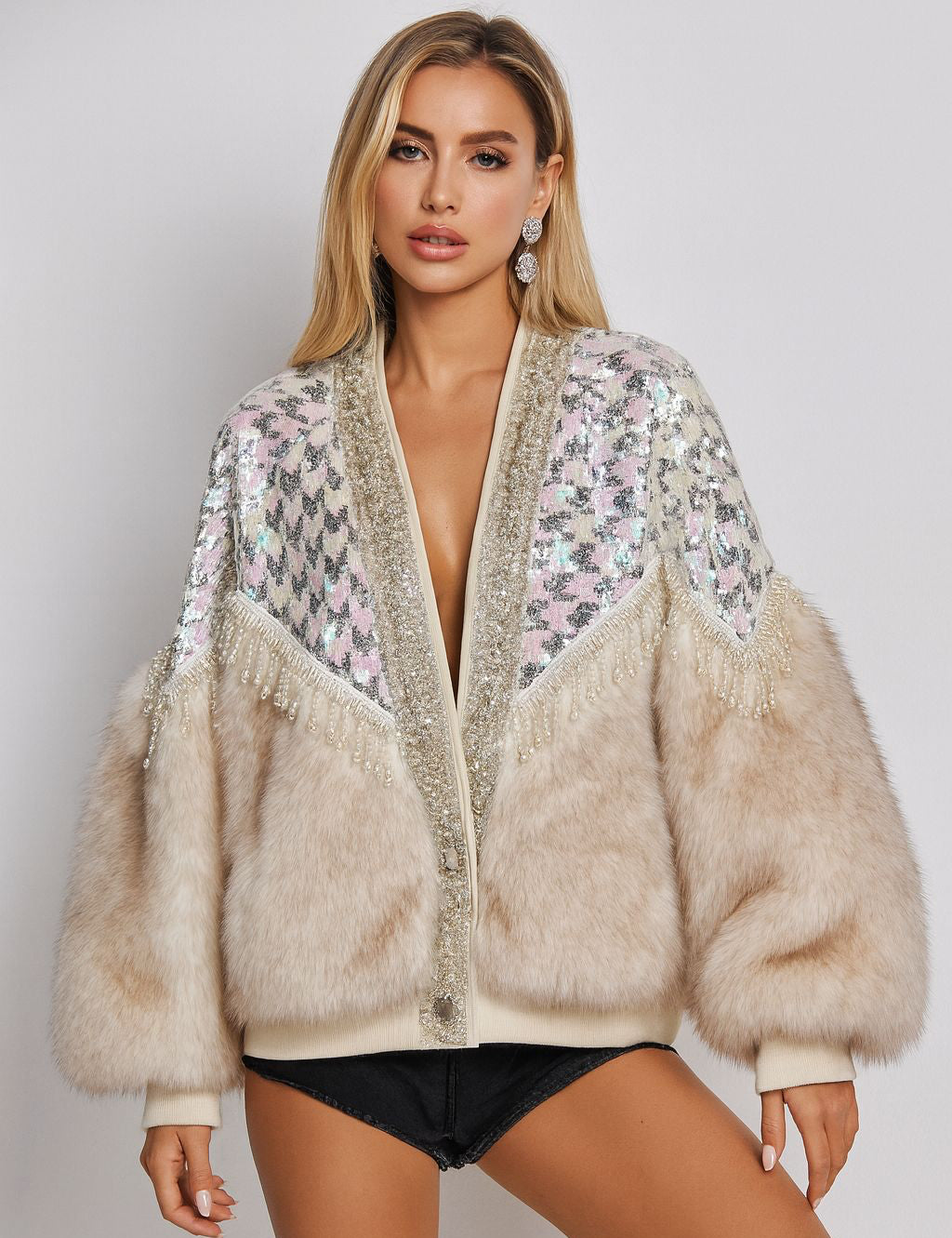 Fur Jacket Pearls