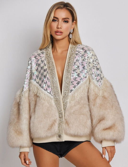 Fur Jacket Pearls