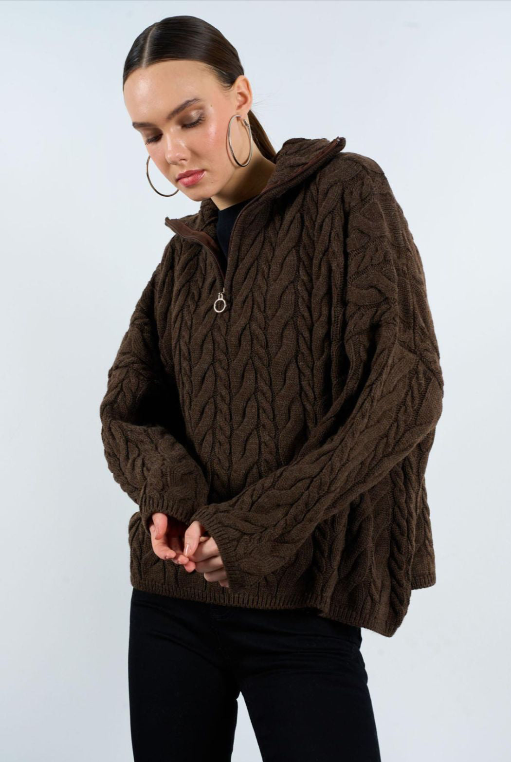 Brown Knit