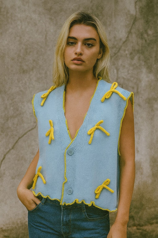 Vest Blue Ribbon Yellow