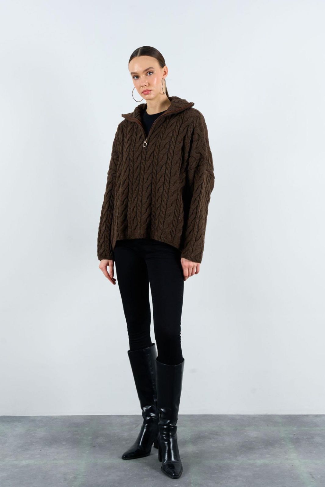 Brown Knit