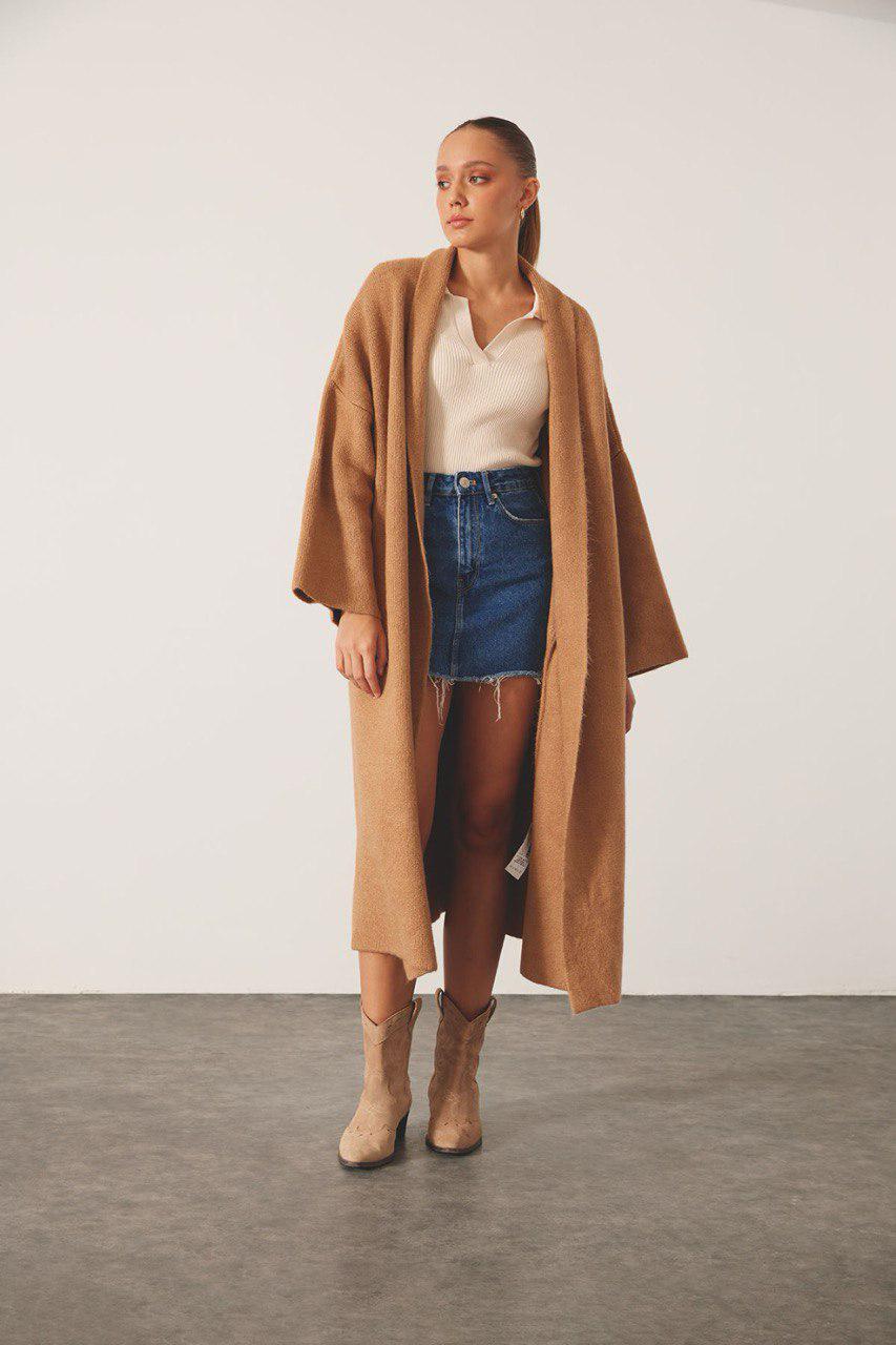 Wool Camel Cardigan