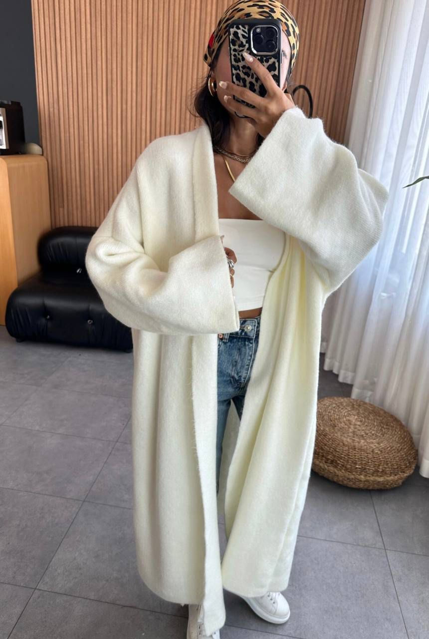 White Wool Cardigan