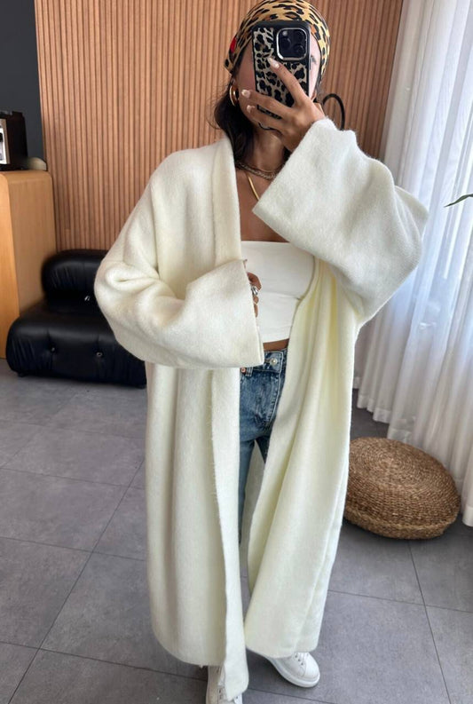 White Wool Cardigan