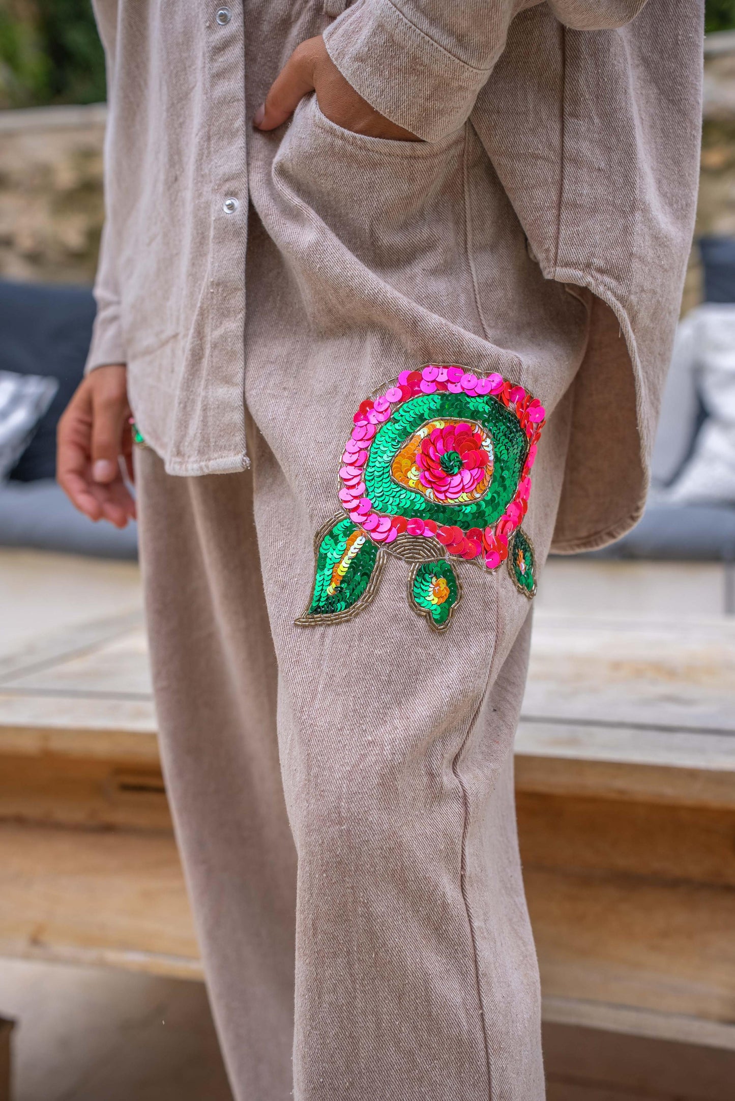 Set Beige Payette Flora