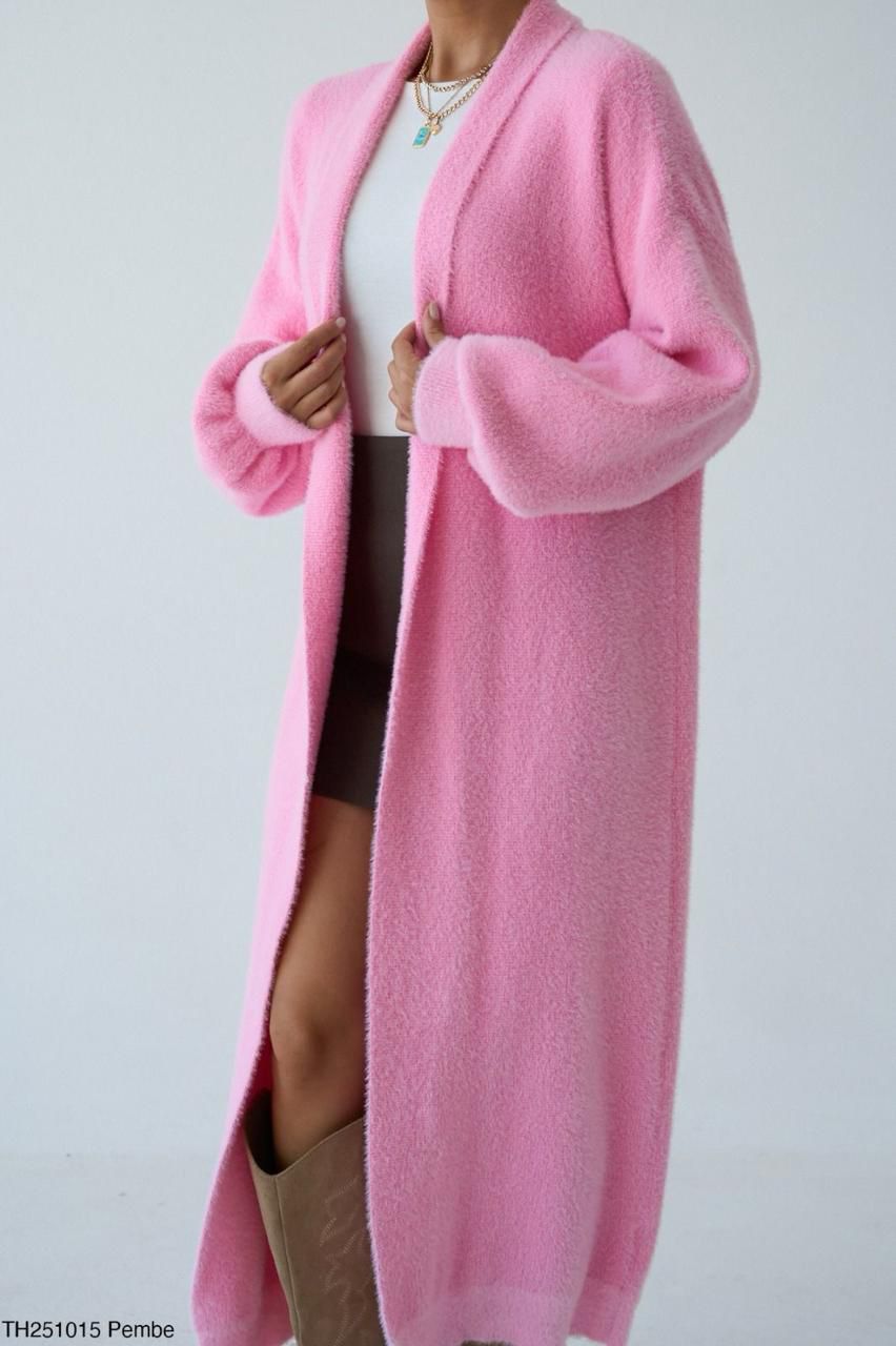 Pink Fur Cardigan
