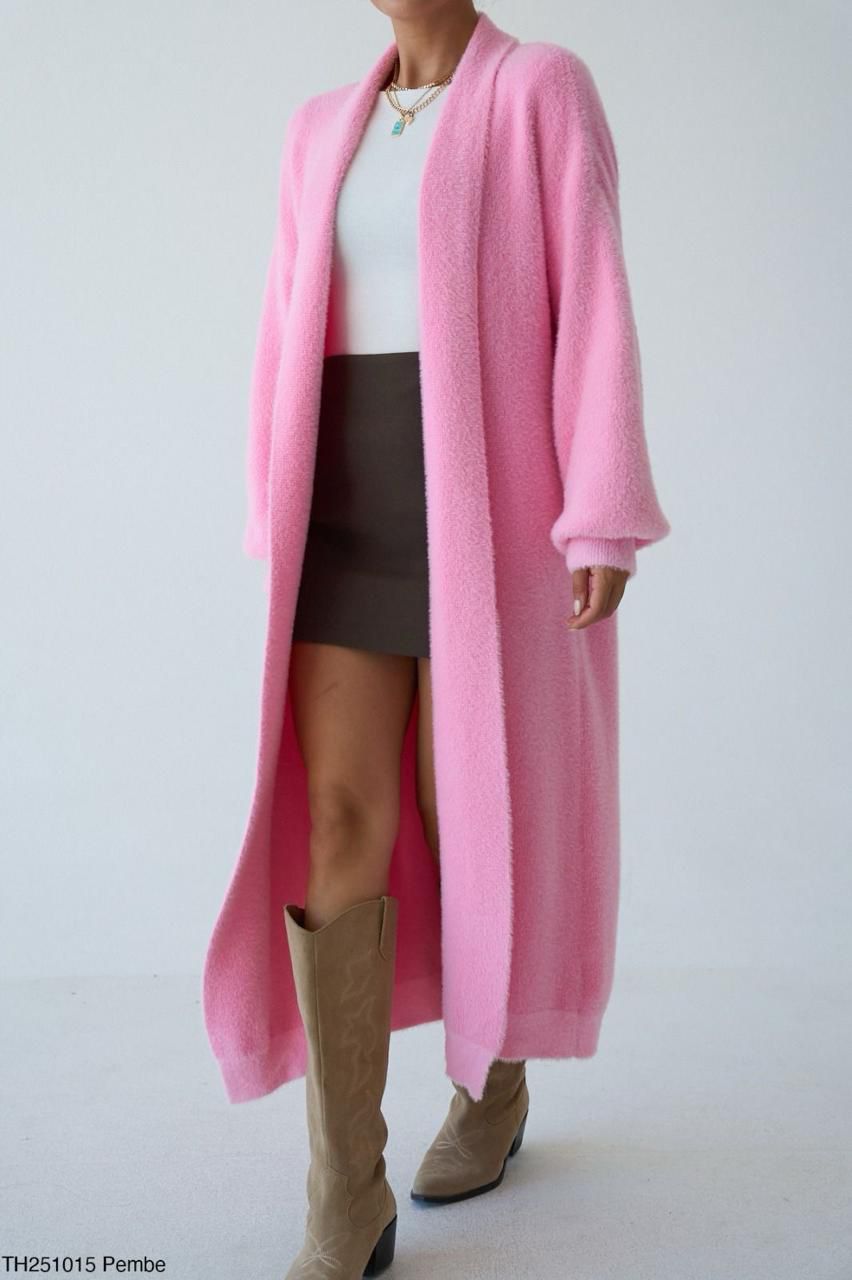 Pink Fur Cardigan