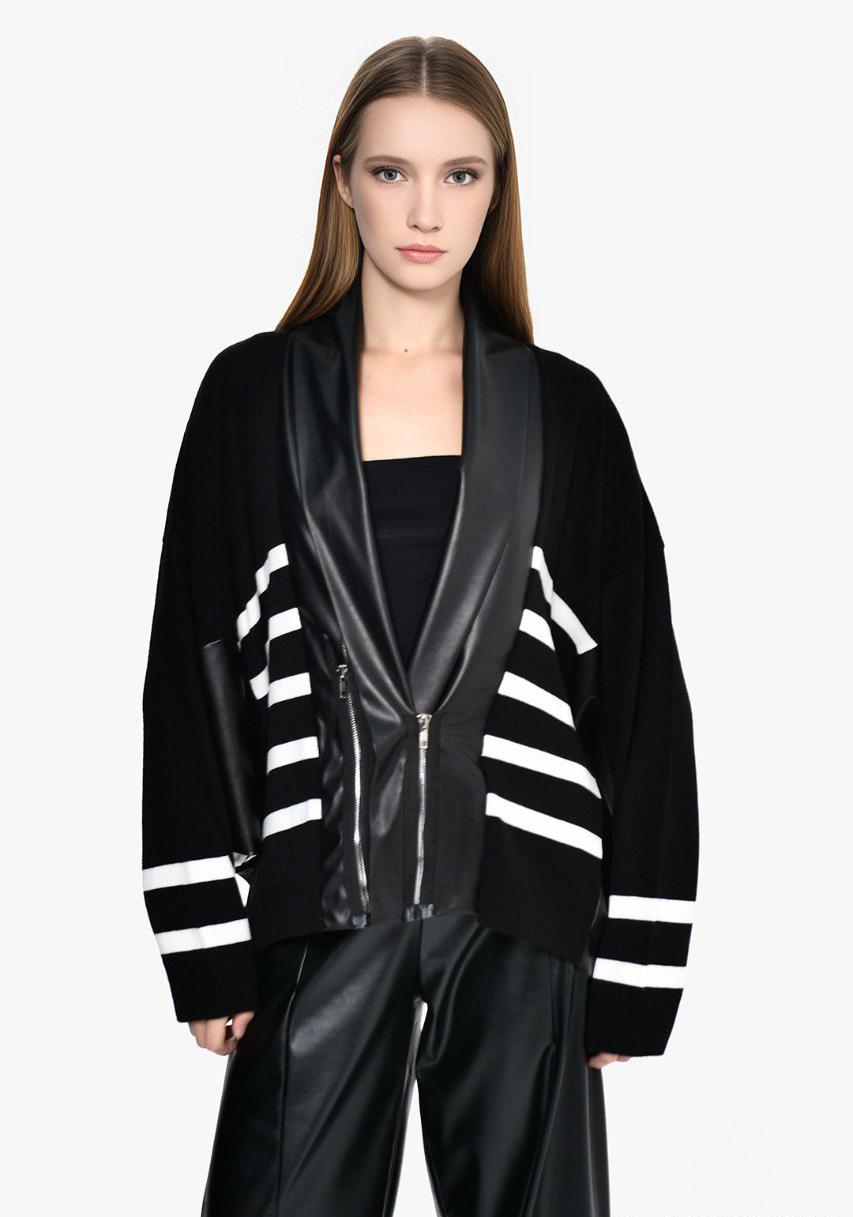 Stripe Jacket Black