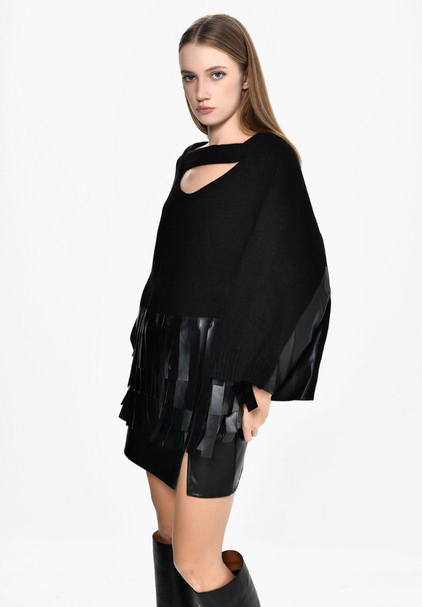 Black Knit Fringes DQ