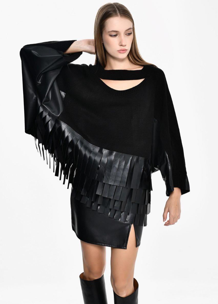 Black Knit Fringes DQ