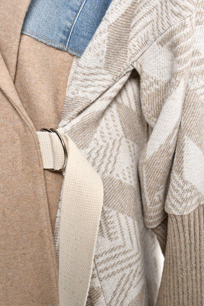Jacket Beige Printed Wool