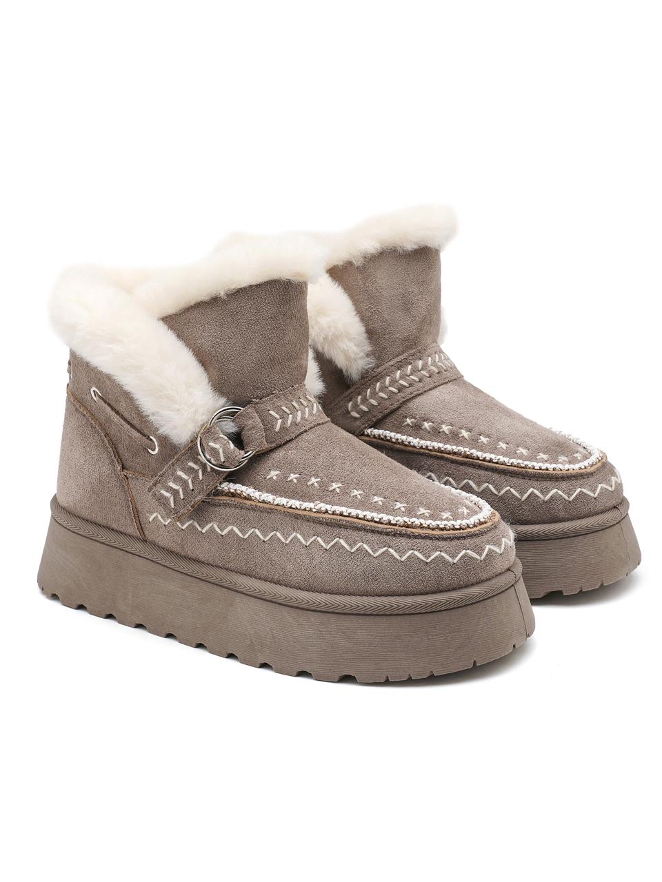 Tan Ankle Boots Grayish