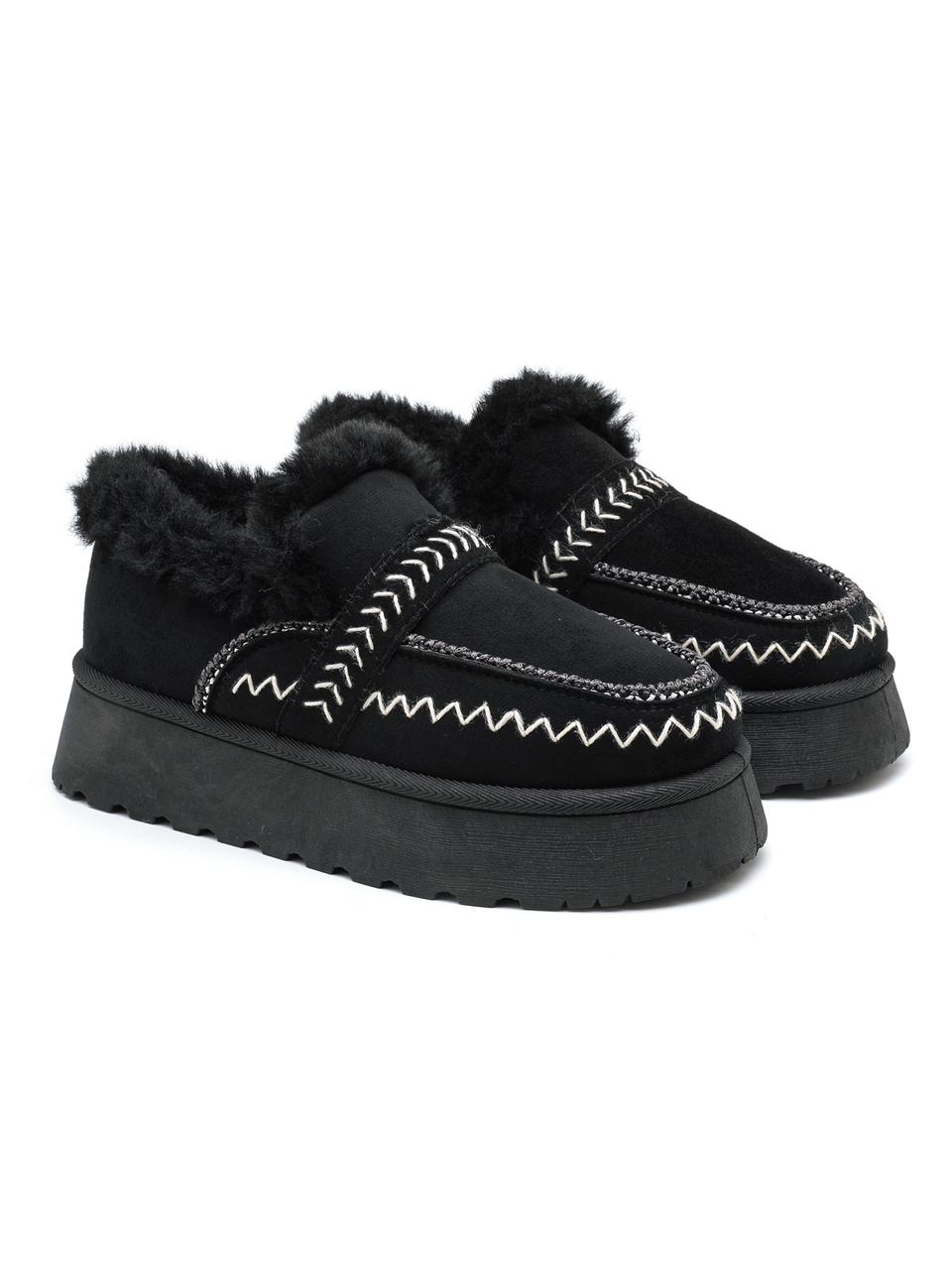 Chuncky Suede Shoes Black