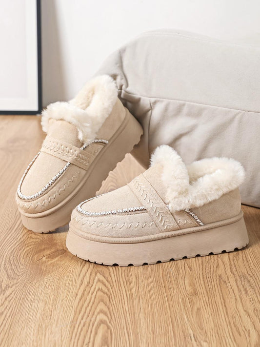 Chuncky Suede Shoes Beige