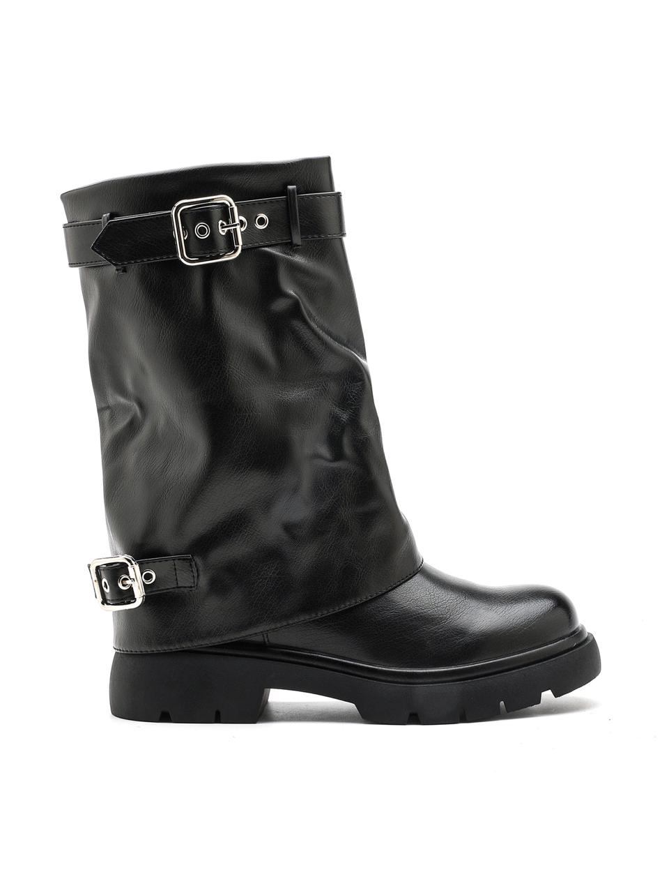 Half Belt Boots Black