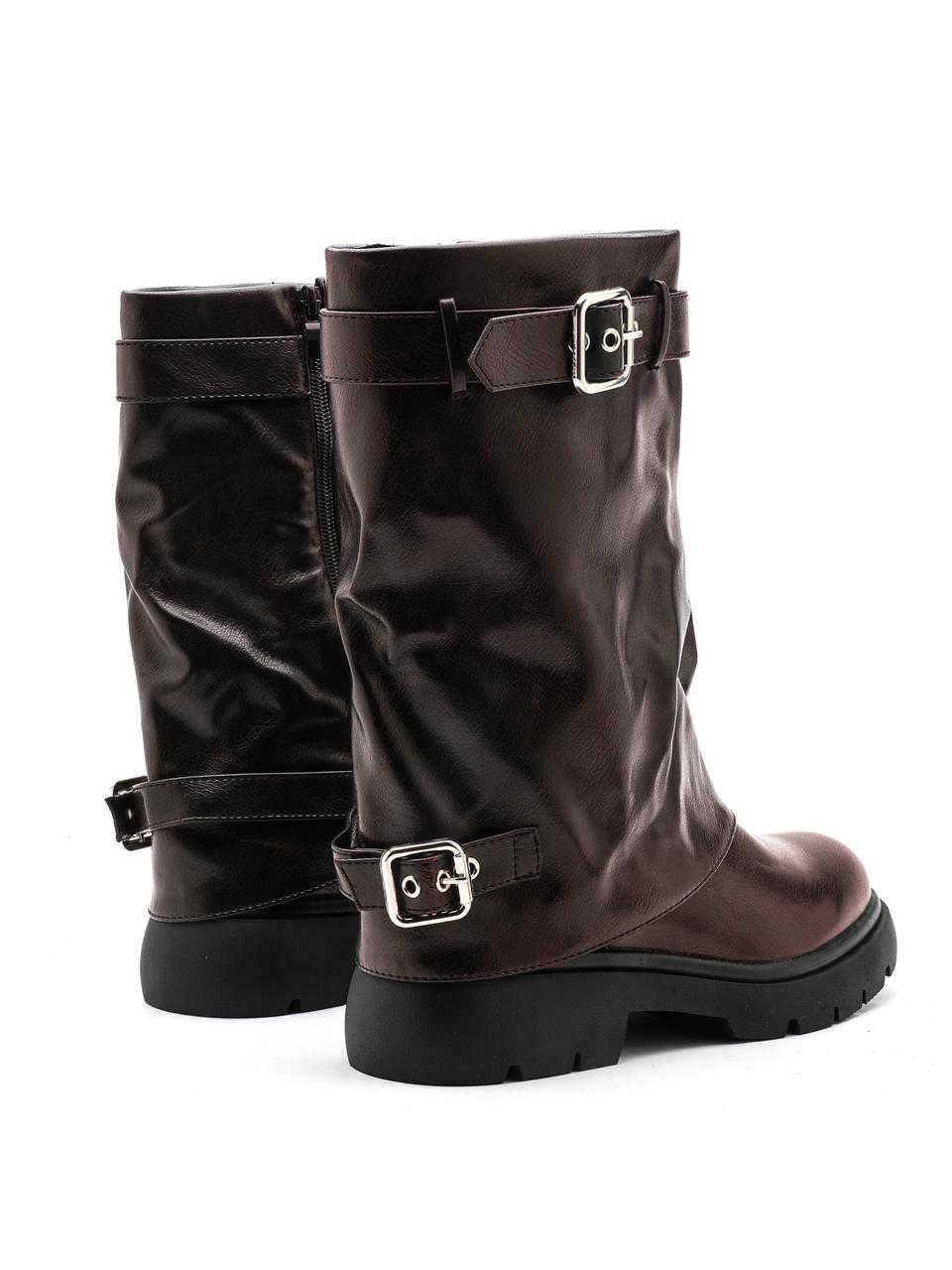 Half Belt Boots Brown