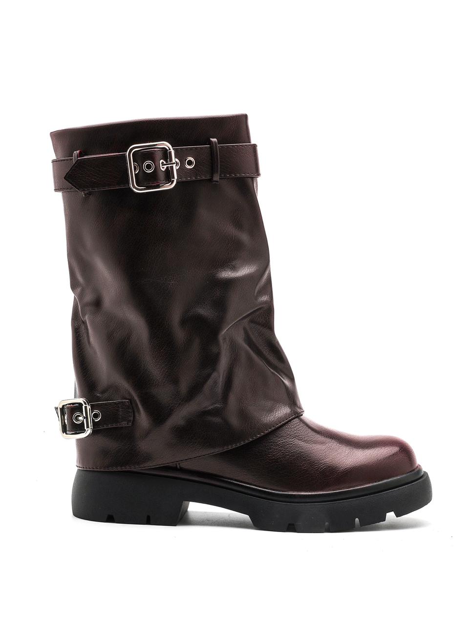 Half Belt Boots Brown
