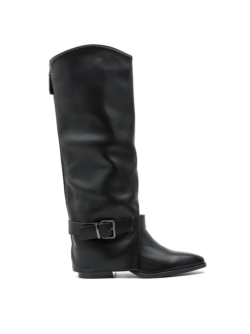 Curvy Long Boots Black