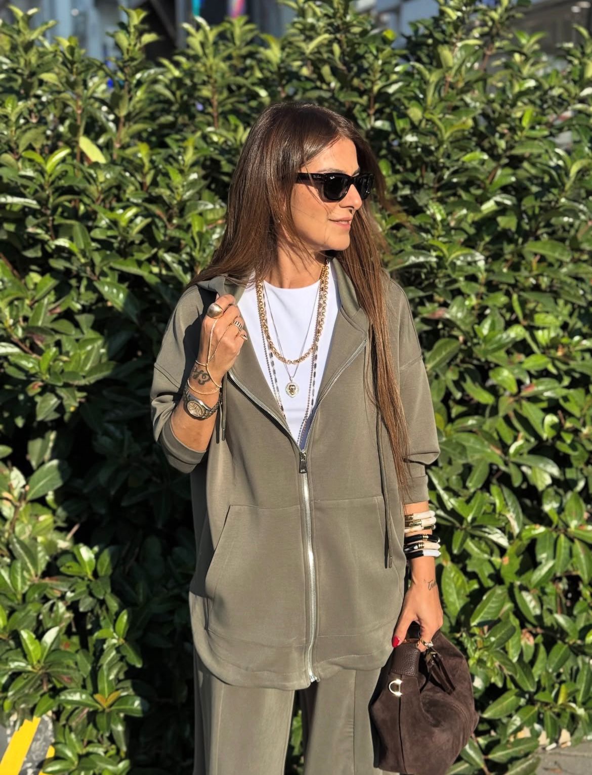 Set Long Hoddie Olive