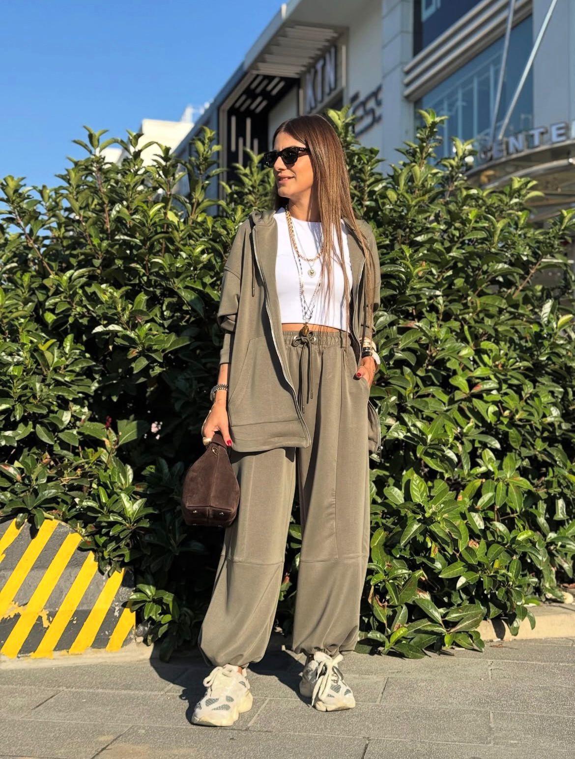 Set Long Hoddie Olive