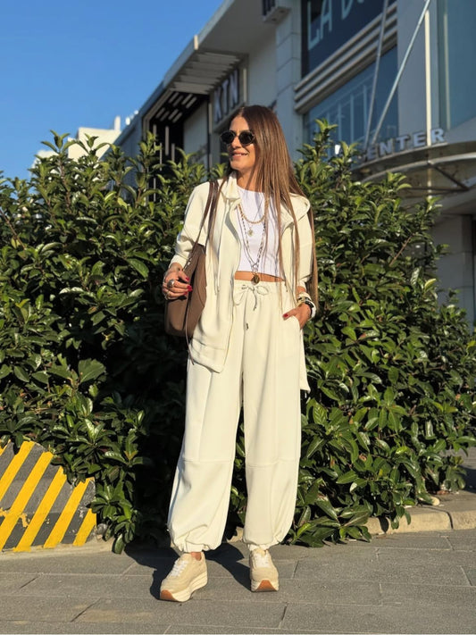 Set Long Hoddie Off White