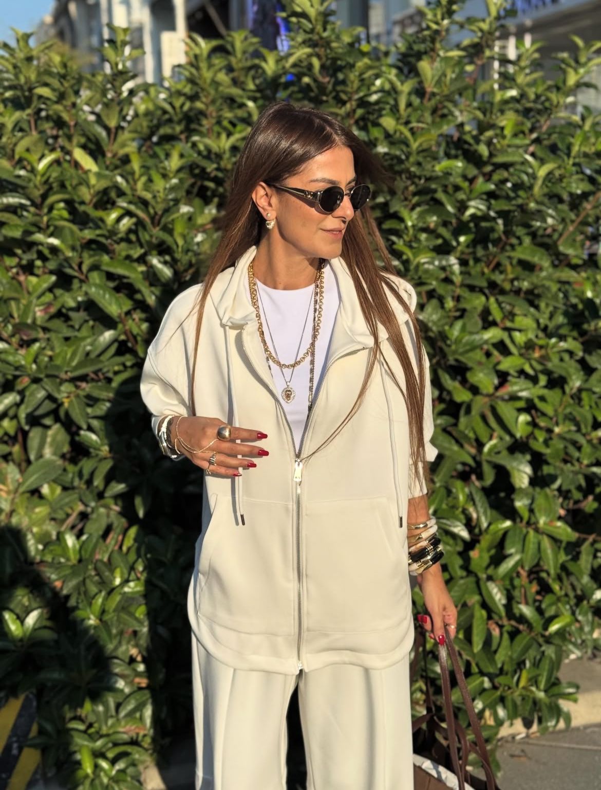 Set Long Hoddie Off White