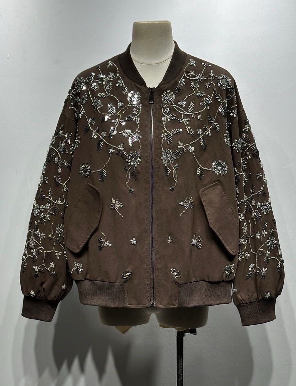 Jacket Brown Embroidery