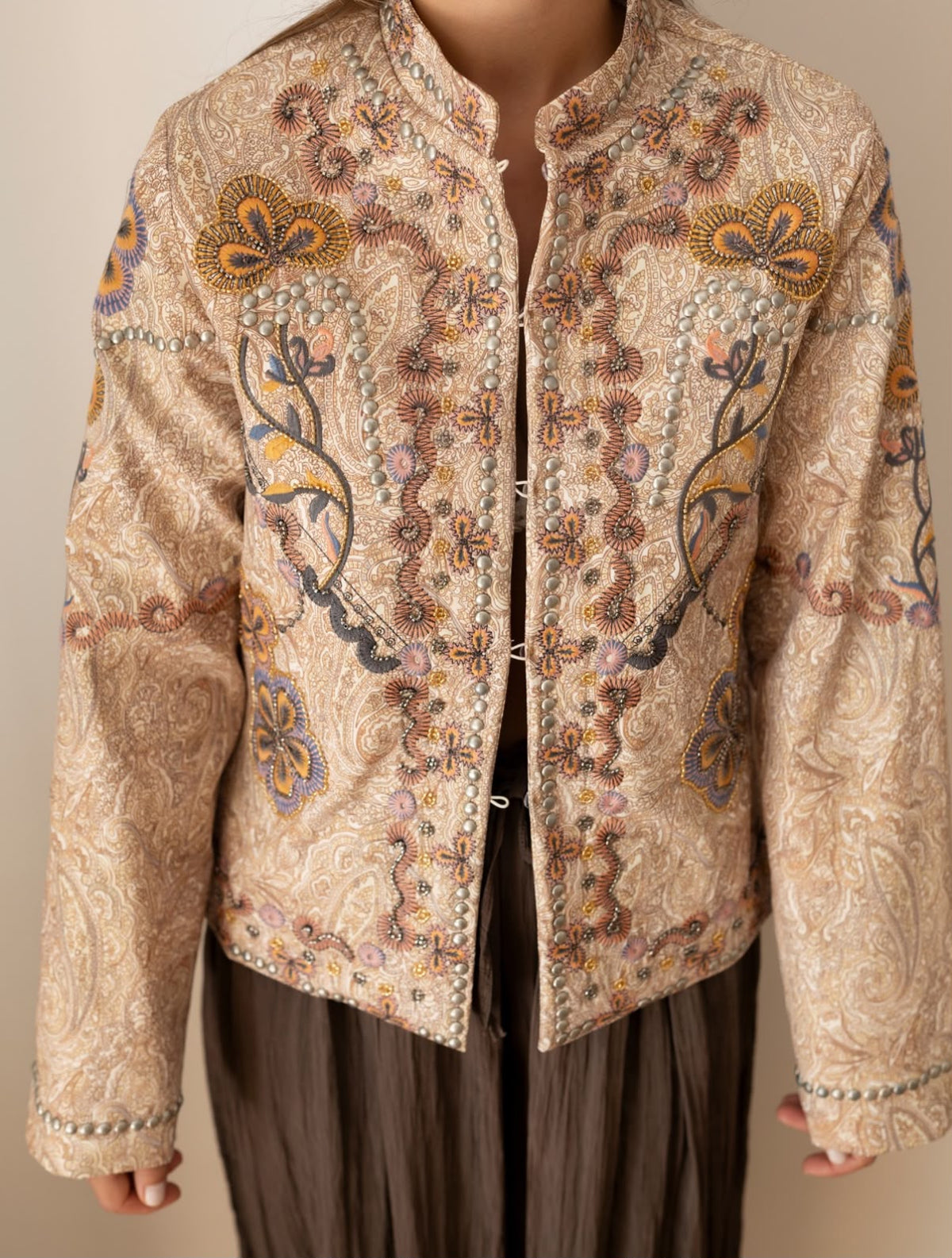 Jacket Embroidery Beige