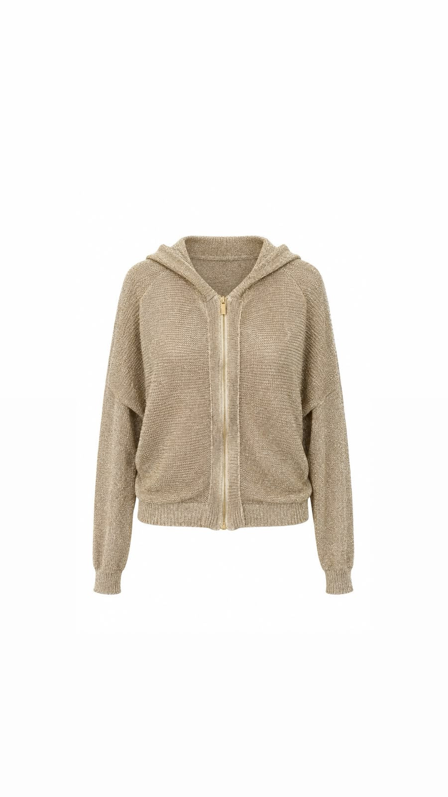 Cardigan zipper gold