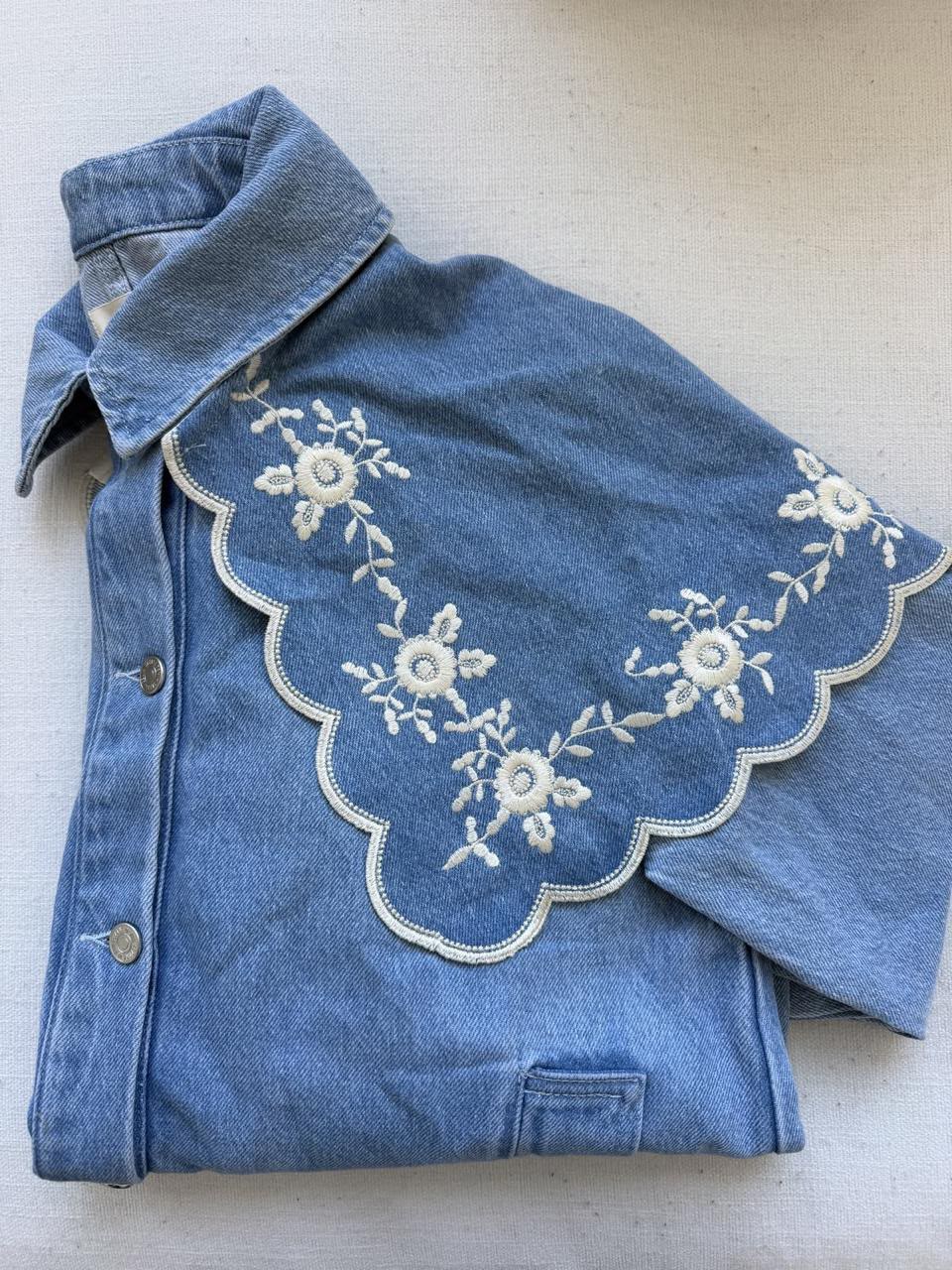 Jacket denim embroidered