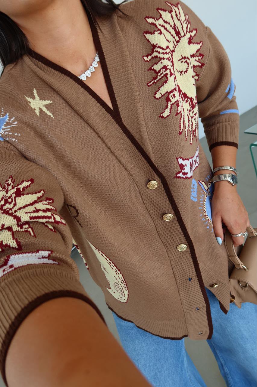 Cardigan pattern moonchild cafe